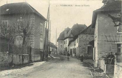 CPA FRANCE 38 " Vézeronce, Route de Curtin"