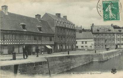 / CPA FRANCE 76 "Saint Valery en Caux, maison Henri IV, quai d'Aval"