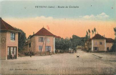 CPA FRANCE 38 " Veyrins, Route de Corbelin'
