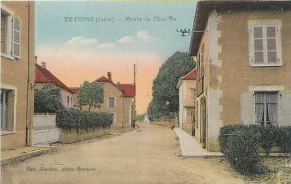 CPA FRANCE 38 " Veyrins, Route de Thuellin"