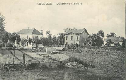 CPA FRANCE 38 " Thuellin, Quartier de la Gare"