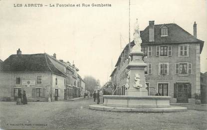 CPA FRANCE 38 " Les Abrets, La fontaine et la Rue Gambetta"