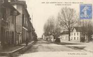 38 Isere CPA FRANCE 38 " Les Abrets, Place de l'Hôtel de Ville et Route de Grenoble"