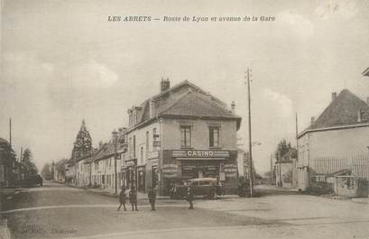 CPA FRANCE 38 " Les Abrets, Route de Lyon et Avenue de la Gare"