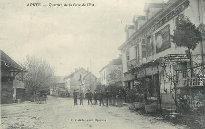 CPA FRANCE 38 " Aoste, Quartier de la Gare de l'Est"