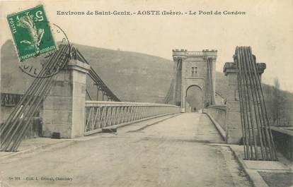 CPA FRANCE 38 " Aoste, Le Pont de Cordon"