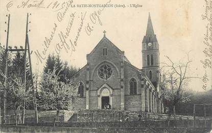 CPA FRANCE 38 " La Batie Montgascon, L'église"