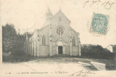 CPA FRANCE 38 " La Batie Montgascon, L'église"