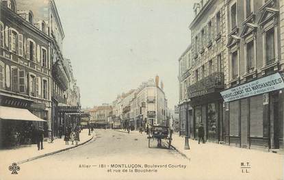/ CPA FRANCE 03 "Montluçon, bld Courtay et rue de la boucherie"