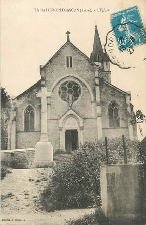 CPA FRANCE 38 " La Batie Montgascon, L'église"