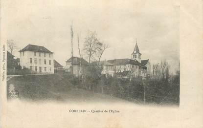 CPA FRANCE 38 " Corbelin, Quartier de l'église"