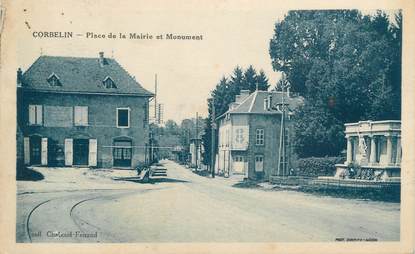 CPA FRANCE 38 " Corbelin, Place de la Mairie et Monument aux Morts"