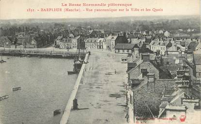 / CPA FRANCE 50 "Barfleur; la ville et les quais"