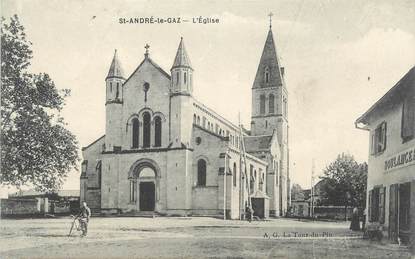 CPA FRANCE 38 " St André le Gaz, L'église"