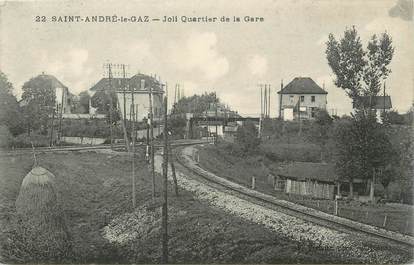 CPA FRANCE 38 " St André le Gaz, Joli Quartier de la Gare"