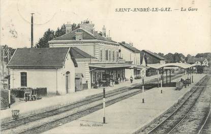 CPA FRANCE 38 " St André le Gaz, La gare"