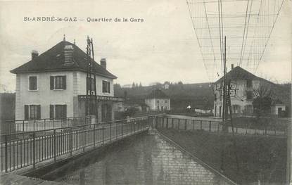 CPA FRANCE 38 " St André le Gaz, Quartier de la Gare"