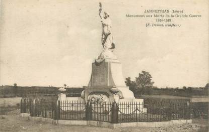 CPA FRANCE 38 " Janneyrias, Le monument aux morts"