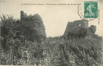 CPA FRANCE 38 " Janneyrias, Ruines du Château de Malatrais"