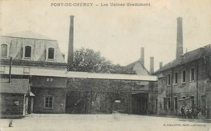 CPA FRANCE 38 " Pont de Chéruy, Usines Grammont"