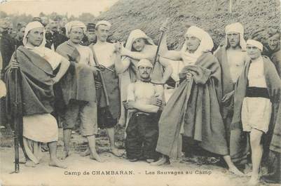 CPA FRANCE 38 " Le Camp de Chambaran Les sauvages au camp"