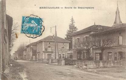 CPA FRANCE 38 " Marcilloles, Route de Beaurepaire"