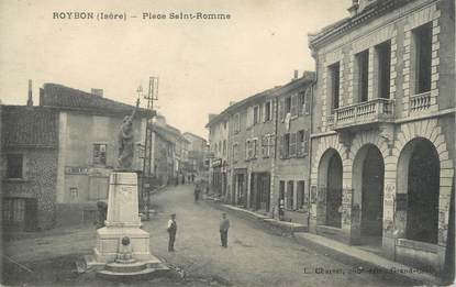 CPA FRANCE 38 " Roybon, Place St Romme"