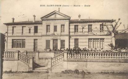 CPA FRANCE 38 " St Prim, Mairie - Ecole"