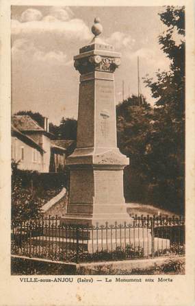 CPA FRANCE 38 " Ville sous Anjou, Le monument aux morts" / USAGE TARDIF