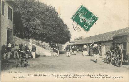 CPA FRANCE 83 " Signes, Tirs de Combat de l'Infanterie Coloniale à Chibron"