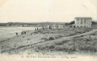 CPA FRANCE 83 " St Cyr sur Mer, La plage"