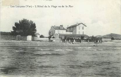 CPA FRANCE 83 " Les Lecques , L'Hôtel de la plage vu de la mer"