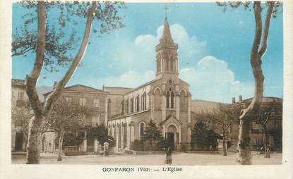 CPA FRANCE 83 " Gonfaron, L'église"