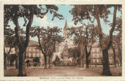 CPA FRANCE 83 " Gonfaron, La Place de l'église"