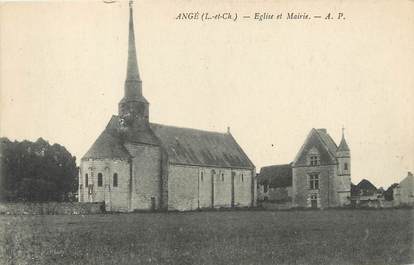 / CPA FRANCE 41 "Angé, église et mairie"