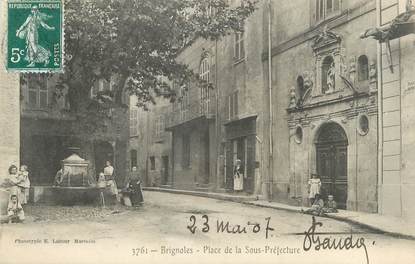 CPA FRANCE 83 " Brignoles, Place de la Sous-Préfecture"