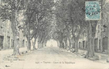 CPA FRANCE 83 "Tourves, Cours de la République"