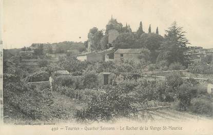 CPA FRANCE 83 "Tourves, Quartier Seissons, Le rocher de la Vierge St Maurice"