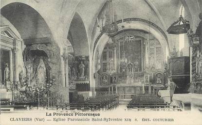 CPA FRANCE 83 "Claviers, Eglise paroissiale St Sylvestre"