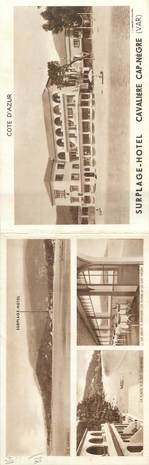 CPA FRANCE 83 " Cavalière, Surplage Hôtel" / CARTE LIVRET