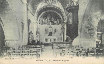 CPA FRANCE 83 " Ampus, Intérieur de l'église"