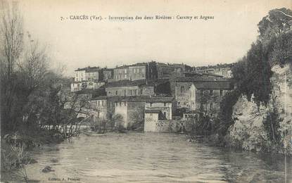 CPA FRANCE 83 " Carcès, Interception des deux rivières Caramy et Argens"