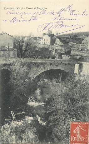 CPA FRANCE 83 " Carcès, Pont d'Argens"