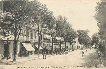 CPA FRANCE 83 " Draguignan, Boulevard de l'Esplanade et Café du Commerce"