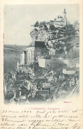 / CPA FRANCE 46 " Rocamadour, vue générale"