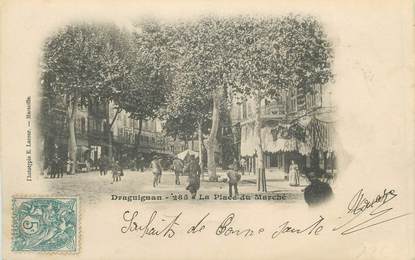 CPA FRANCE 83 " Draguignan, La Place du Marché"