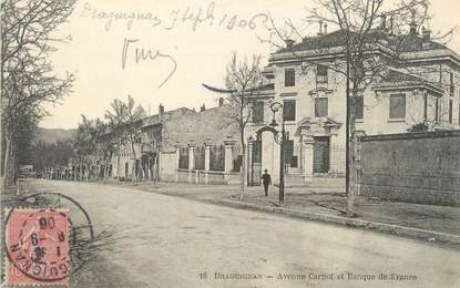 CPA FRANCE 83 " Draguignan, Avenue Carnot et Banque de France" / BANQUE DE FRANCE