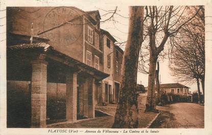 CPA FRANCE 83 " Flayosc, Avenue de Villeneuve, le casino et le lavoir"