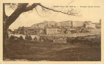 CPA FRANCE 83 " Mons, Avenue Joseph Jourdan"