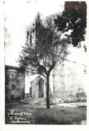 CARTE PHOTO FRANCE 83 " Mons, L'église"